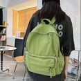 thumbnail image 3 of Canvas Backpack Women's Simple Day High Capacity Backpack High School Students College Lazy Travel Bag, 3 of 7
