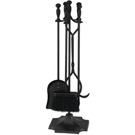 Fireplace Poker Set - TOOL SET FIREPLACE 5 PIECE BLACK