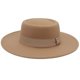 thumbnail image 4 of Sombrero francés negro para mujer, cinta de banquete, Fedora superior plana, sombreros de fieltro de Jazz de lana para mujer, sombreros de vestir de ala ancha elegantes, invierno y otoño, 4 of 4