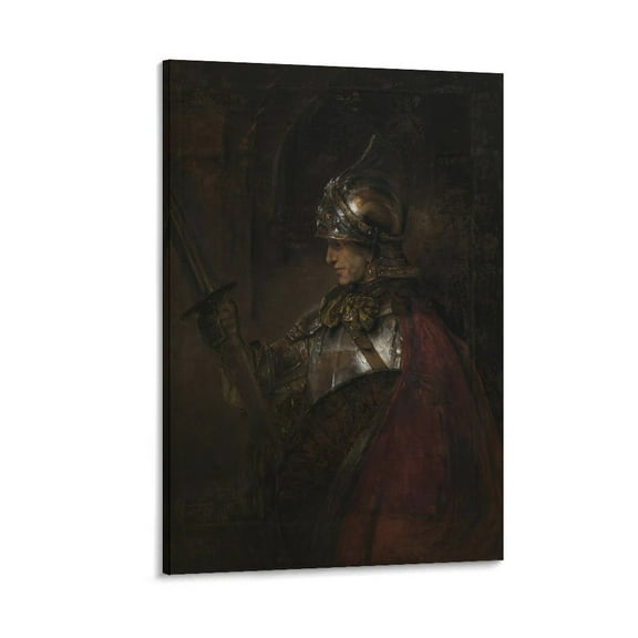 Rembrandt Van Rijn Poster A Man in Armour Poster Decorative Painting Canvas Wall Art Living Room Posters Bedroom Painting 12x18inch(30x45cm)