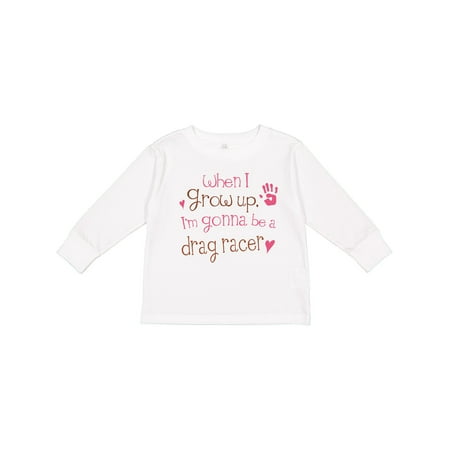 

Inktastic Future Drag Racer Cute Gift Toddler Toddler Girl Long Sleeve T-Shirt