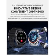 ATEVIX Smart Watch with Earbuds for Android and iPhone,1.52'' HD Screen,Answer/Make Calls,Fitness Tracker,Ultra-Thin Design,Watch with Earbuds for Men Women