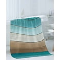 thumbnail image 3 of Aqua Brown Ombre Bath Towels for Bathroom Set,Luxury Microfiber Towels Gifts for Women,Quick Dry Beach Kitchen Hand Hair Face Towel and Dish Washcloth,Vintage Country Wooden Yoga Towels+Set, 3 of 7