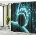 thumbnail image 5 of Ambesonne Space Shower Curtain, Solar System Star Scenery, 69"Wx84"L, Teal, 5 of 5