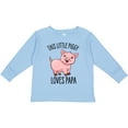 thumbnail image 3 of Inktastic This Little Piggy Loves Papa- cute Boys or Girls Long Sleeve Toddler T-Shirt, 3 of 5