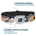 thumbnail image 4 of Buckle-Down Pet Collar, Dog Collar Metal Seatbelt Buckle, Pin Up Girl Poses Close Up Star Stripes Gray Blue White Red, 9.5 to 13 Inches 1.0 Inch Wide, 4 of 8