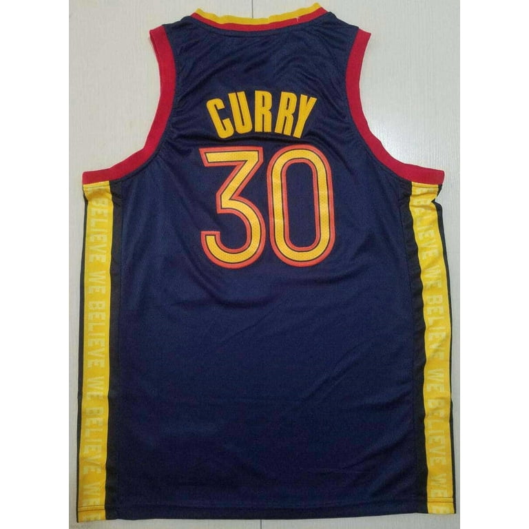 NBA 2022 top Star Costume 30 Curry 11 Blue White Black Yellow