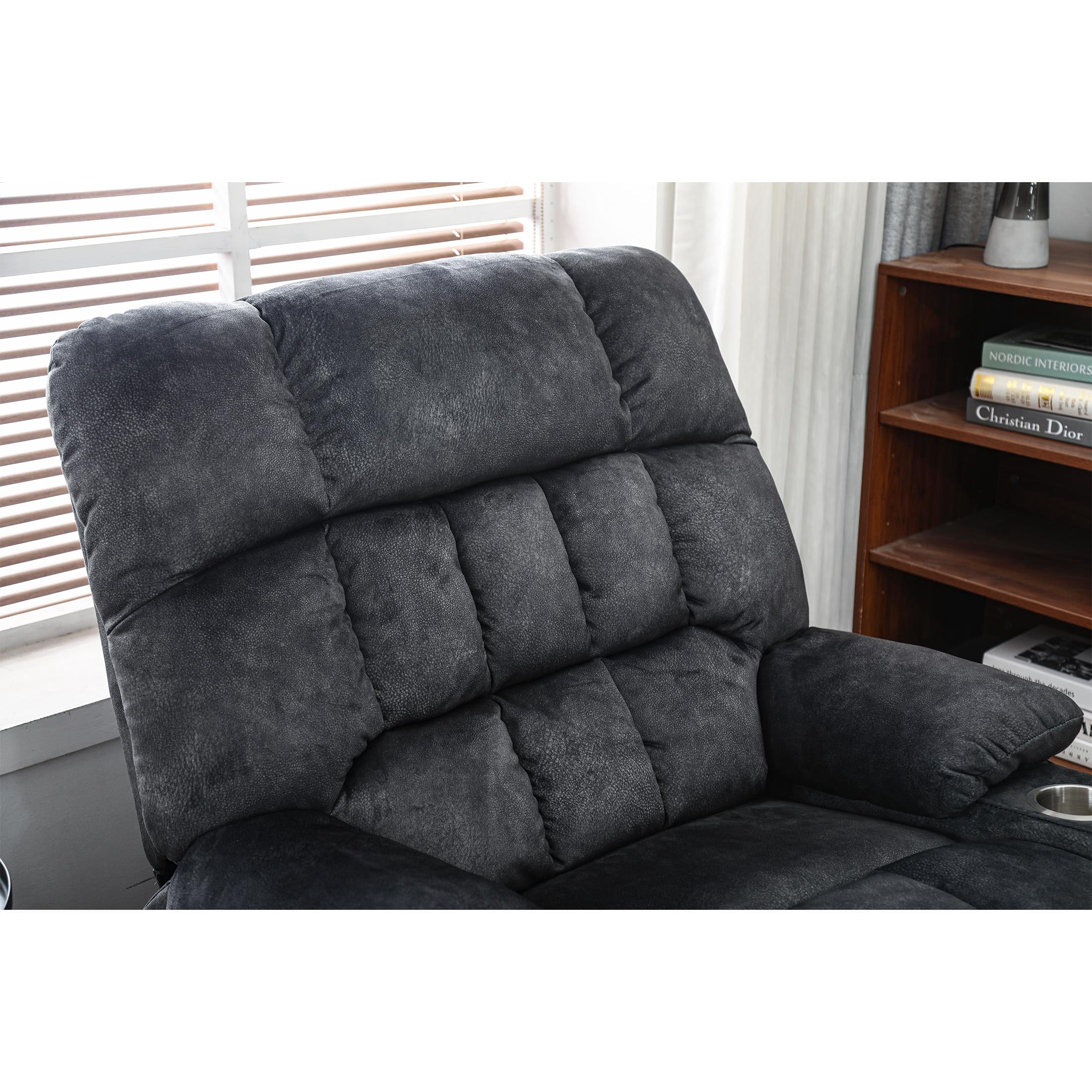 LEGAHOME Large Power Lift Recliner, Wide Seat Lift Chair for Big and Tall, Fabric Reclining Sofa with Heat and Massage, Gray