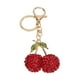 thumbnail image 5 of Llavero de cereza con forma de cereza, lindo llavero de moda para coche con llavero, gancho, lindo llavero para decoración de bolso para cumpleaños, rojo, 5 of 12