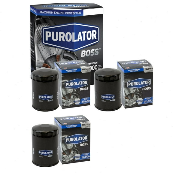 3 pc Purolator BOSS PBL34631 Engine Oil Filters for Oil Change Lubricant Filters