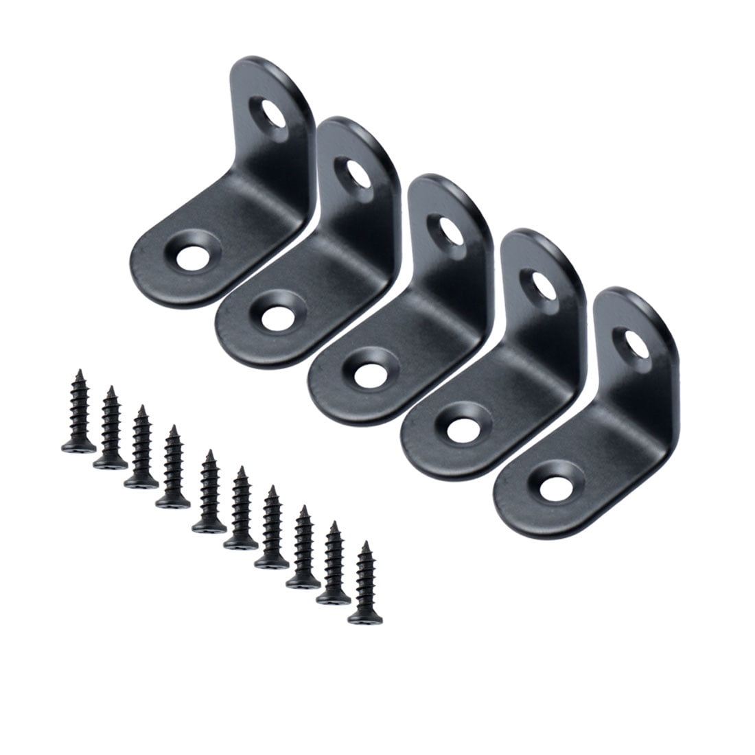 Uxcell 5Pcs 25x25mm Stainless Steel L Shaped Right Angle Brackets with