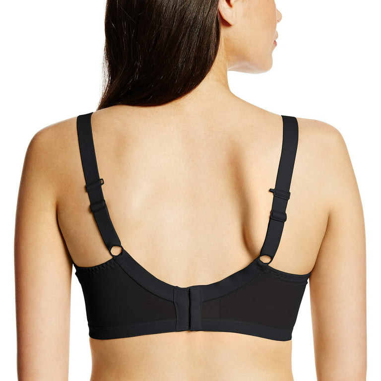 Elomi Energise J-Hook Underwire Sports Bra (8041),38H,Navy at   Women's Clothing store