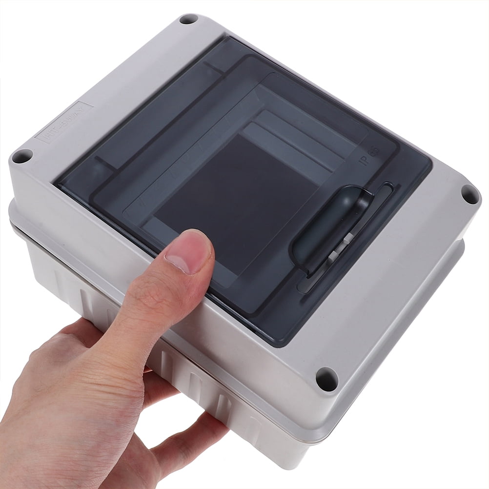 ELAYARD 2-Pack White Weatherproof Electrical Distribution Box with Protective Breaker Panel for Safe Circuit Management