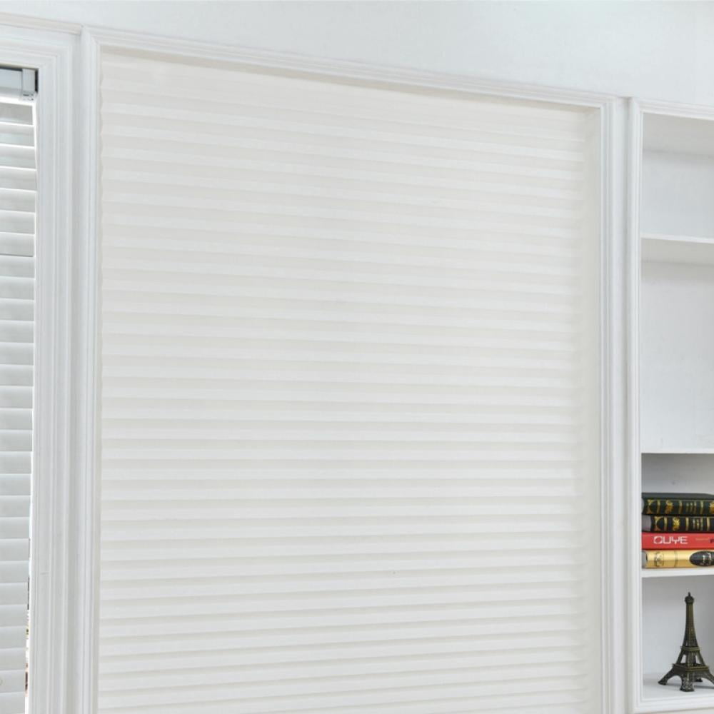 Details about   Self Adhesive Pleated Blinds Curtain Half Blackout Home Window Covers Shade 