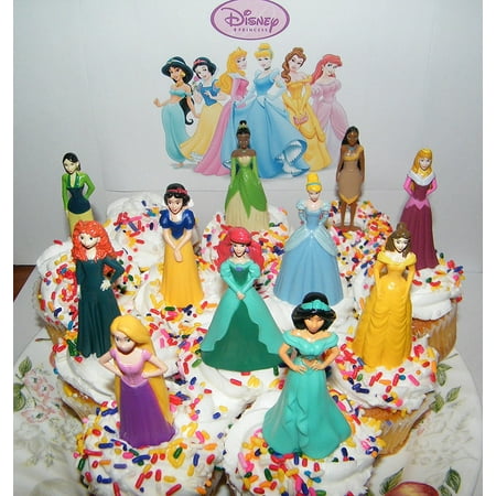 Disney Princess Deluxe Cake Toppers Cupcake Decorations Set Of 13