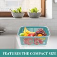 thumbnail image 3 of HORIALENCE 2Pack Blue Plastic Fridge Food Storage Container for Fruit Saver and Produce Keeper with Freezer Bins, 3 of 4