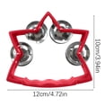 thumbnail image 2 of WUSUOWEI 1 Pce Tambour à Main en Forme d'Étoile, 7 Pouces, Clochette de Tambourin Métal Grelot à Main pour Percussion, Tambourin à Double Rangée pour Enfants Adultes Instrument de Musique Cadeau pour KTV, Fête, Jeu Musical pour Enfants, 2 of 8