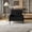 Black, variant on MOONMISS Corduroy Upholstered Comfortable Single Wood Frame Armchair for Living room and Bedroom-Emerald