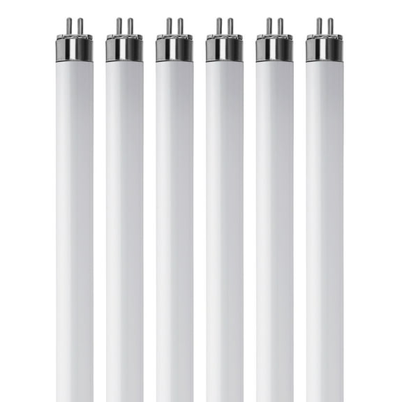 KOR (Pack of 6) F13T5/CW 21" T5 Fluorescent Bulbs – 13W, 4100K Cool White, Long Life