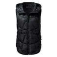 thumbnail image 2 of Tiqkatyck Sweater Vest Women Hooded Short Down Vest Full Zip Sleeveless Vest Fashionable Coats Jacket Sweater Vest Black, 2 of 6