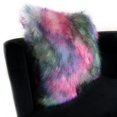 thumbnail image 2 of Plutus Brands Green, Purple, Blue Plutus Northern Lights Animal Faux Fur Luxury Throw Pillow 18 in x 18in, Double Sided 18" x 18", 2 of 3