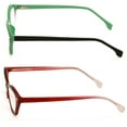 thumbnail image 3 of 2 Pairs Women Hexagon Cateye Fashion Optical Frame Reading Glasses - Clear Readers ZT103 +3.00, 3 of 5