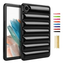 Case Designed for Samsung Galaxy Tab A9 8.7" 2023 SM-X110 / SM-X115, Stylish Down Jacket Desigh Soft TPU Shockproof Protective Lightweight Tablet Case Cover for Girls Women, Black