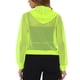 thumbnail image 3 of Chaqueta con puños acanalados INSPIRE CHIC para mujeres, sudadera, chaqueta bomber de malla, XL, amarillo neón, 3 of 6