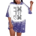 thumbnail image 1 of T-shirts Décontractés pour Femmes Haut de Baseball Manches Courtes Col Rond Hauts Courts pour Femmes Polyester 1 Pce, 1 of 6