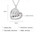 thumbnail image 3 of Mementos Personalized Brass Family Necklace for Women(Mother) with 5 Birthstones and Names, 3 of 5