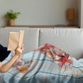 thumbnail image 3 of Letter Z Soft Flannel Fleece Throw Blanket, Maritime Summer Theme Z Tropical Aquatic Wildlife Nautical Font, Cozy Plush for Indoor and Outdoor Use, 50" x 70", Dark Coral Pale Blue, by Ambesonne, 3 of 5