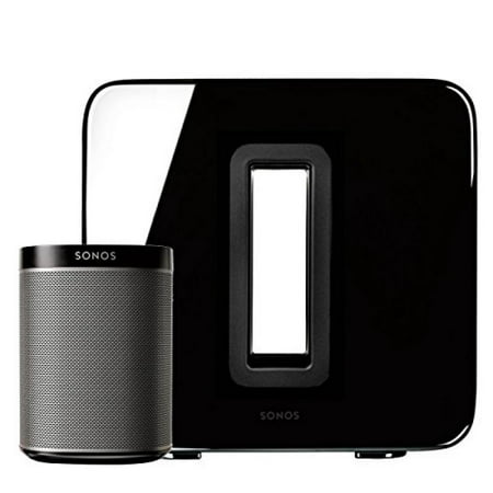 Sonos PLAY:1 (Black) Multi-Room Digital Music System Bundle & Sonos Wireless SUB