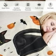 thumbnail image 3 of ARISTURING Halloween Throw Blanket: Black Cats and Jack O Lantern Pumpkin Print on Soft for Sofa Bed Couch Chair Dorm, 3 of 6