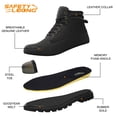 thumbnail image 5 of SAFETY LOONG Steel Toe Work Boots for Men, 6-Inch Non Slip Comfortable Leather Waterproof Industrial Construction Safety Workboots steel Black 7.5, 5 of 8