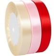 thumbnail image 4 of 6-50mm 22 metros/rollo de cintas de satén de grogrén para decoración para fiesta de Navidad de boda cintas artesanales de lazo hechas a mano regalo de tarjeta, 4 of 4