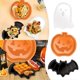 thumbnail image 2 of Bandejas para servir para fiestas de Halloween, platos de plástico para postres, calabazas, fantasmas, murciélagos, dulces, vajilla para fiestas de Halloween, bandejas para servir, bandejas de estilo, 2 of 7