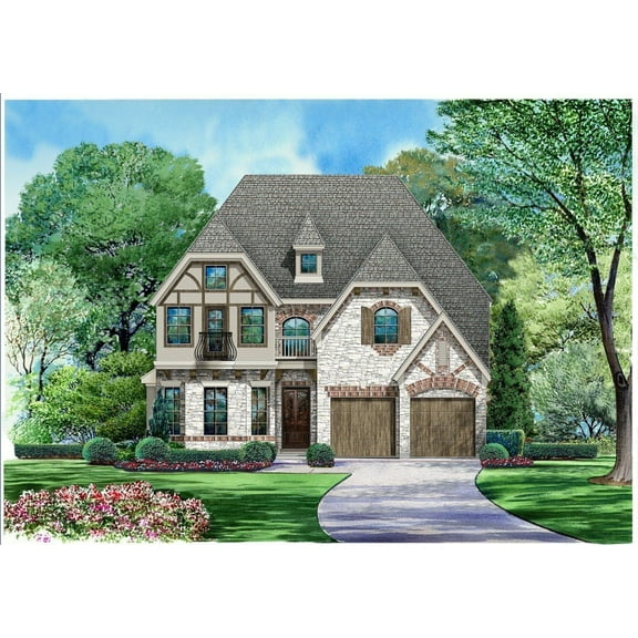 015-931: Luxury Traditional 3 Bed, 4 Bath Luxury Home Plan, 3407 Sq Ft: Full Blueprints with License to Build by Home Plan Marketplace - Lesuto