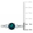 thumbnail image 2 of Everly Women's Created Sapphire and Created Emerald 10k White Gold Ring, 2 of 6