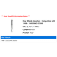 thumbnail image 2 of Rear Shock Absorber - Compatible with 1988 - 2000 GMC K2500 1989 1990 1991 1992 1993 1994 1995 1996 1997 1998 1999, 2 of 2