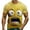 Yellow, variant on TUOYUAN Mens Funny Face Expression Short Sleeve T Shirt Novelty Casual Top,Yellow,SIZE:S