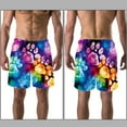 thumbnail image 3 of luoweisi Men's Beach Shorts Quick Dry Swim Trunks with Mesh Lining Dog Paw Prints M, 3 of 5