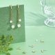 thumbnail image 2 of 25 pares de pendientes dorados con pasador de acero inoxidable 304 con tuercas de mariposa y cierres transparentes., 2 of 6
