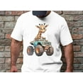 thumbnail image 3 of Funny Giraffe Driving Monster Truck Safari Gift Men Women T-Shirt Safari Giraffe Driver Birthday Holiday Presents Tshirt, 3 of 10