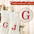 thumbnail image 2 of 21 Inches Knitted Christmas Stockings with Initials, Large Custom Monogram Embroidery Christmas Stockings with Letter, Personalized Xmas Decoration for Holiday Family Party, 2 of 7