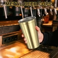 thumbnail image 5 of 2Pcs Stainless Steel Cup, 15Oz Metal Double Walled Travel Tea Coffee Mug for Milk, Juice, Cold or Hot Drinks (Gold), 5 of 7