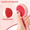 thumbnail image 5 of BESTSKY 2Pcs Cat Brush,One-Button Self-Cleaning Design Dog Brush,Dual Care Function Fine Needle Comb Design Cat Stuff,Pink&White, 5 of 7