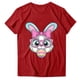 thumbnail image 3 of TaTaai Women's Cotton Easter Graphic T-Shirt Short Sleeve Crew Neck Loose Fit Casual Summer Chic Tee Family Daily Work Vacation Gift, 3 of 5