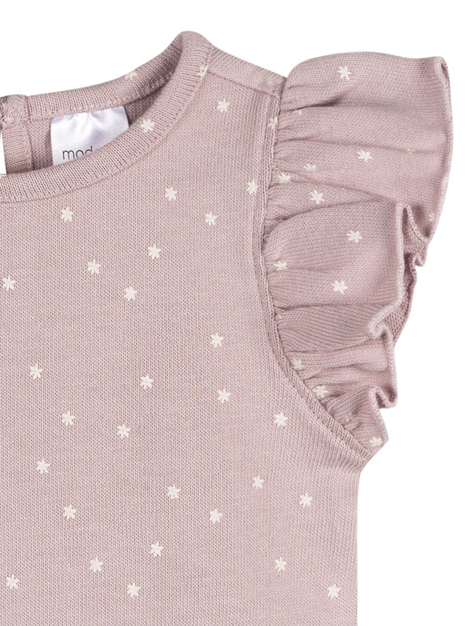 Modern Moments by Gerber Baby Girl Organic Flutter Sleeve Top, Sizes 0/3 Months - 24 Months