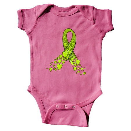 

Inktastic Lymphoma Awareness Lime Ribbon Made of Hearts Gift Baby Boy or Baby Girl Bodysuit
