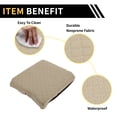 thumbnail image 4 of Unique Bargains Center Console Cover for Ford F-150 2015-2020 Microfiber Leather With Beige, 4 of 6